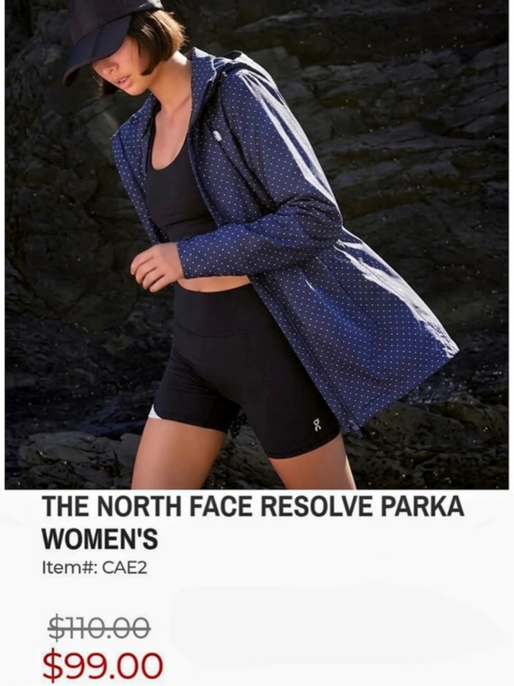 The North Face, Women's Resolve Parka, Patriot Blue Classic Dot